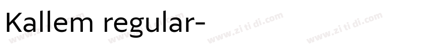 Kallem regular字体转换